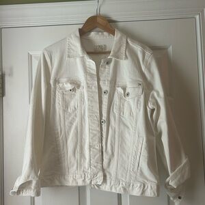 Lucky Brand White Jean Jacket Classic Denim Style